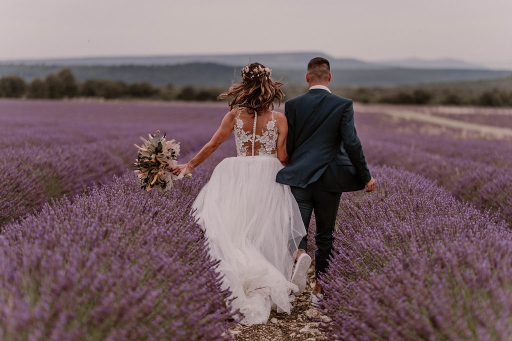 Wedding in a lavender field